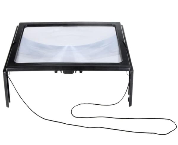 Læseforstørrelsesglas med LED-lys, Stereo Foldable Bracket Forstørrelsesglas