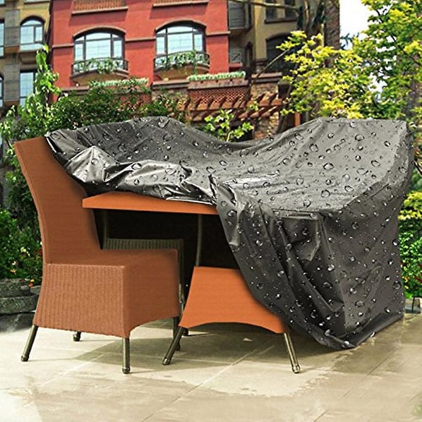 Havebordsbetræk Beskytter Havebord Havemøbler Presenning Rektangulær Vandtæt Vindtæt UV-resistent Sort (150 X 90 X 75 Cm)
