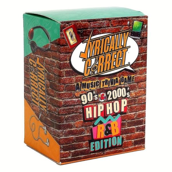 Lyrisk korrekt 90'er og 2000'er Hip Hop og R&B musik Trivia kortspil gaver