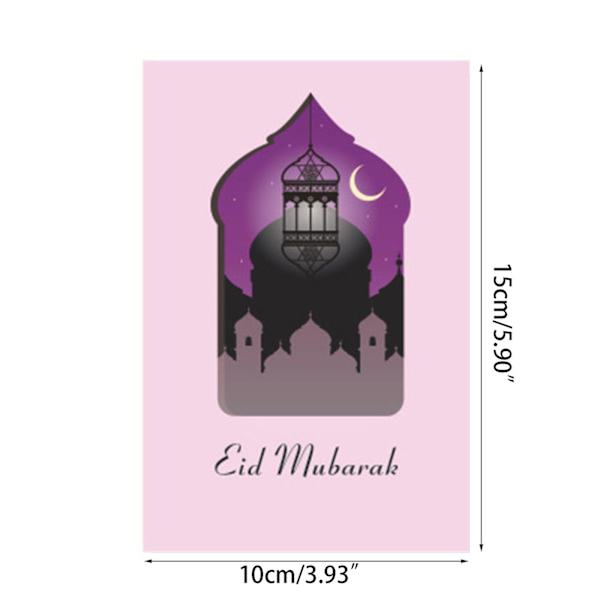 Eid Mubarak -onnittelukortit kirjekuorilla, sulkemistarrat, korttisarja islamilaiselle muslimien Ramadan-juhlan kutsukortteihin