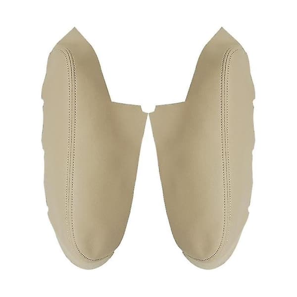 För 2009-2014 Mikrofiber Läder Bil Interiör 2st Framdörr Armstöd Panelskydd Beige