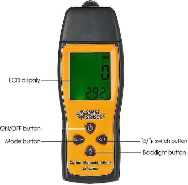 Smart sensor karbonmonoksiddetektor, 1000ppm karbonmonoksidanalysator, digital karbonmonoksiddetektor