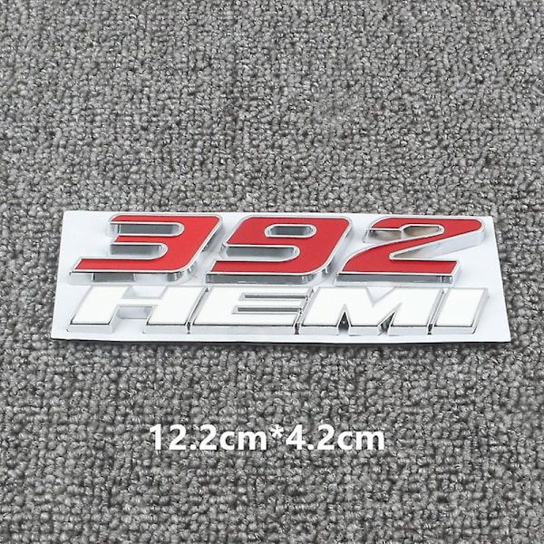 3D Metall 345 Hemi Motorlogga 392 Hemi Emblem Badge Bilstickers Dekal För Dodge Charger Caliber Jeep Bilstyling Tillbehör h-17