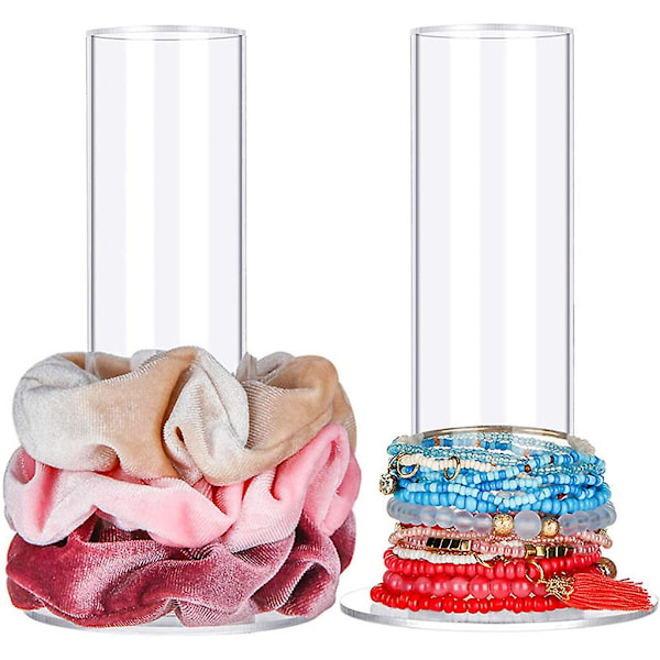 Akryl smykkearmbånd display stativ Scrunchie holder stativ for tenåringsjente