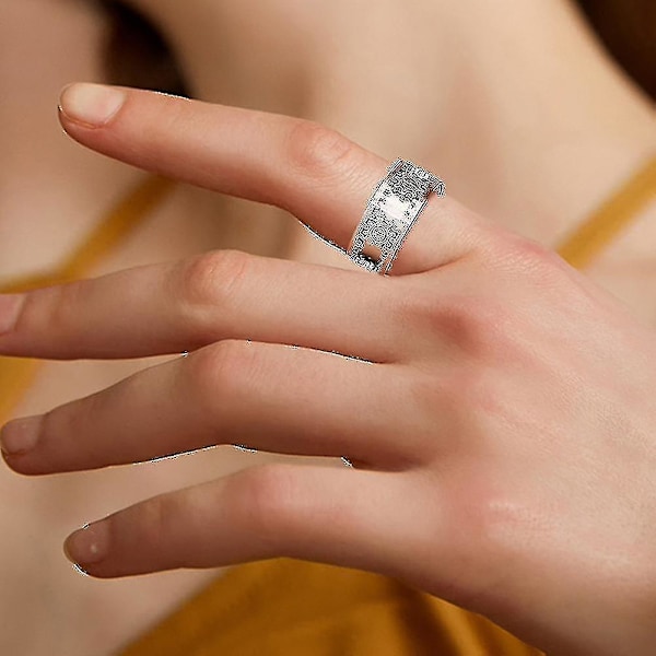 Alg roterende gear ring i rustfrit stål maskineri vind designer dekompressionsring-størrelse:7