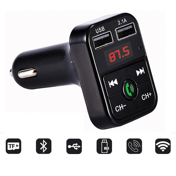 Bluetooth FM-transmitter til bil Trådløs bilradioadapter Bluetooth Auto Musikspiller