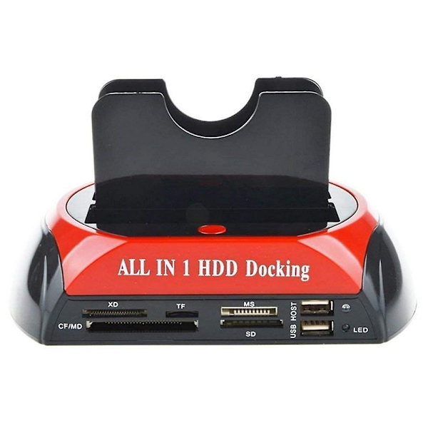 USB IDE SATA Dobbel Ekstern Kabinettboks Tilfelle Alt I 1 HD / HDD Dock / Harddisk