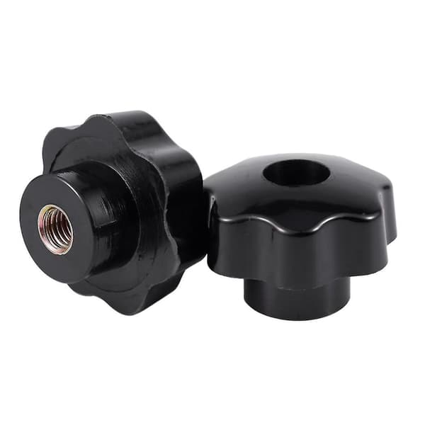 2 st M10 Honmutter 50mm Plast Stjärnhuvud Spännratt Grepp