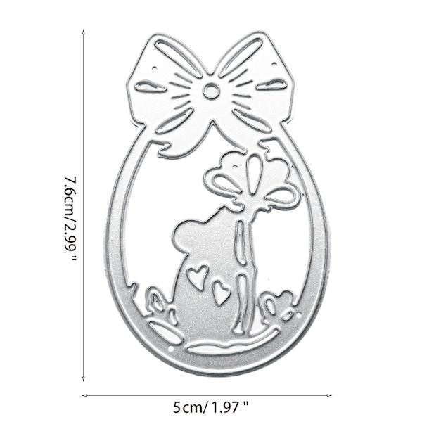 Påske Metal Skæredør Stencil Diy Scrapbooking Album Papirkort Skabelon Form Embossing Dekoration