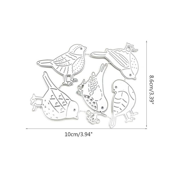 Fugle Metal Skæredør Stencil Diy Scrapbooking Album Papirkort Skabelon Form Embossing Craft