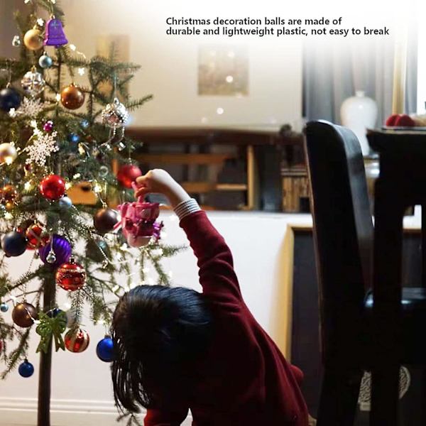 39-delad julgranskulset, krossäkra julgranskulor, minijulgranshängande kula, hållbar, lätt, attraktiv, dekorativ