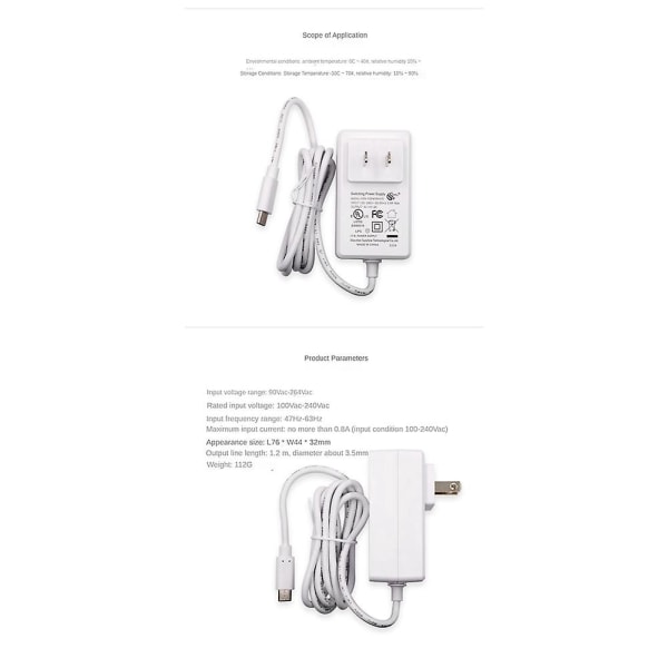 5V 4A USB-strømadapter for Orange Pi 800/pi 4 /pi 4b - USB Type C-lader EU-plugg