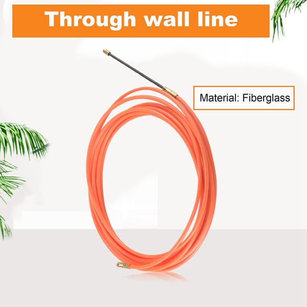 4Mm 5 Meter Orange Guide Device Nylon Elektrisk Kabel Træktråd Tråd