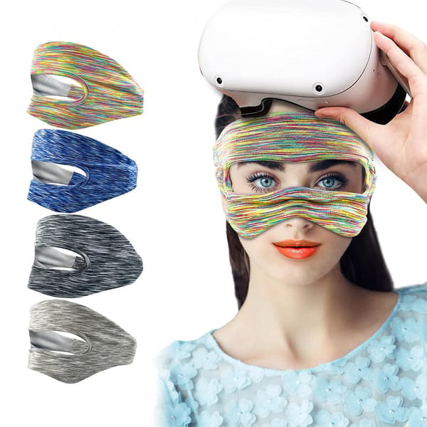 Full Elasticity Vr Ögonmask Ansiktsmask Andningsbar Elastisk Svettbands Unisex