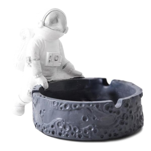 Resin Tecknad Astronaut Askfat Hushållens röktillbehör-silver