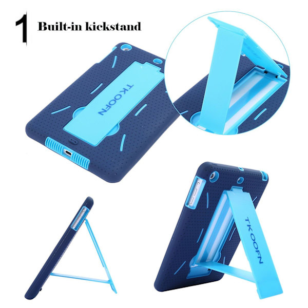Stødsikker/slank magnetisk hybrid heavy duty hard case smart cover til Apple iPad
