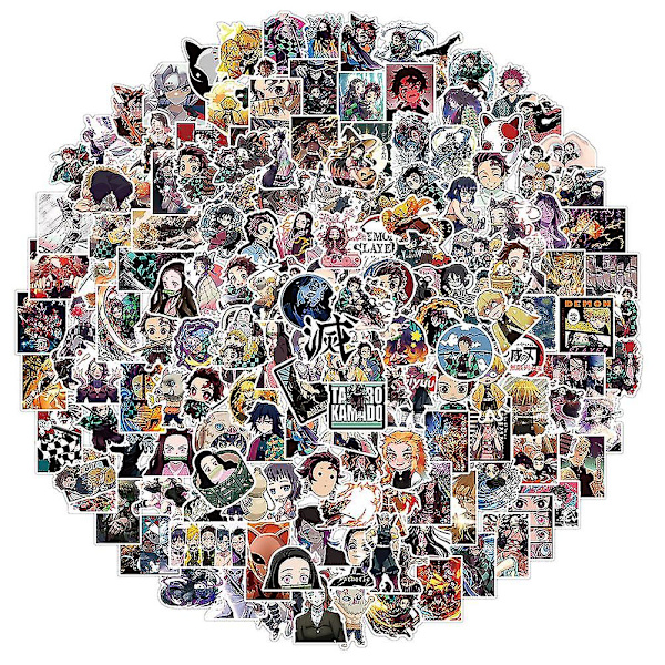 200 kpl/setti lahja Diy Craft Demon Slayer itseliimautuva sarjakuvatarra irrotettava