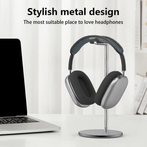 Hörlurshållare, Halkfri hörlurshållare, Headset Desktop (svart)