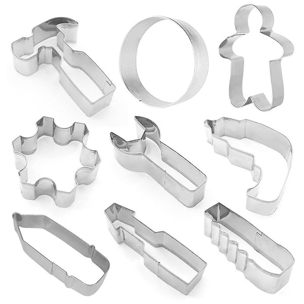 3d-työkalusarjan keksileikkurimuotti ruostumaton teräs DIY Fondant Sugarcraft Pastry Biscuit Baking Mould Set