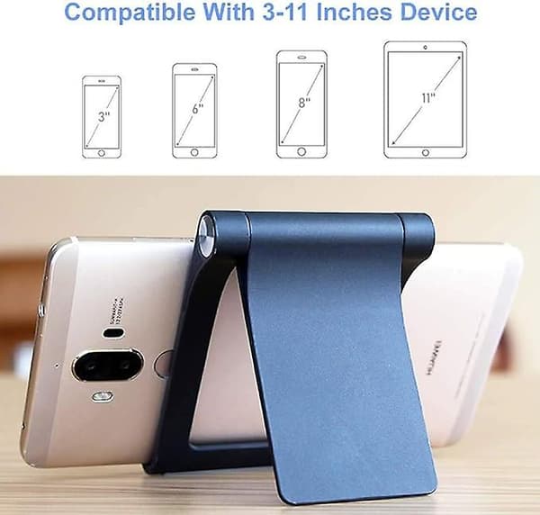 Sort 360° justerbar bordstativ til iPhone 13 Mini Pro Max 12 11 Pro X XS