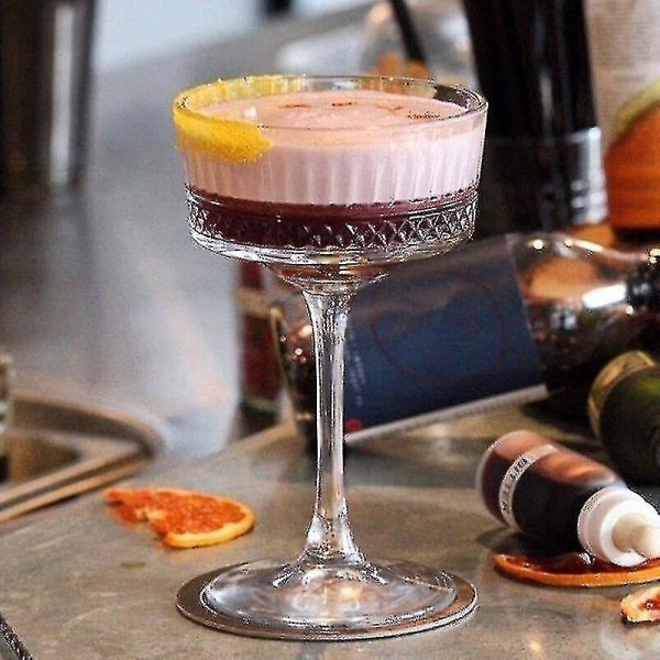 260ml Martini Glass Kaiverretut Stripes Samppanja Cocktail Lasikuppi Home Bar Juomaastiat|kaiverrus