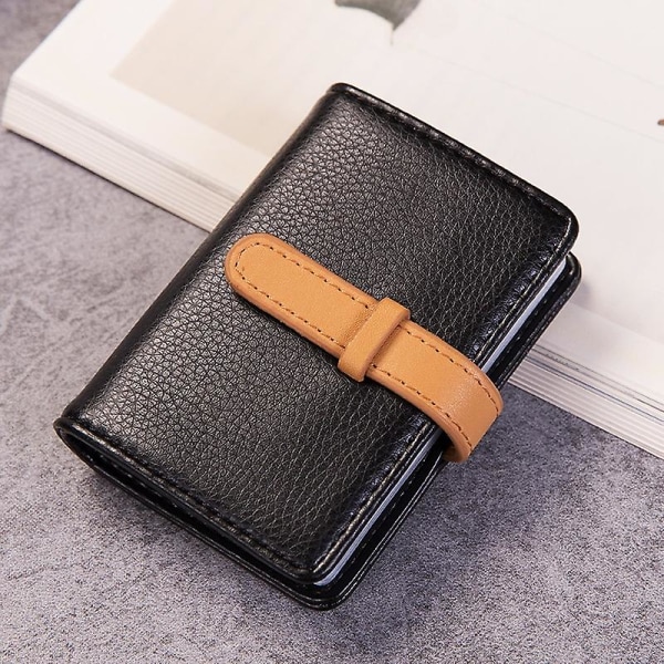 Leather Credit Card Holder - 26 Slots (Black)