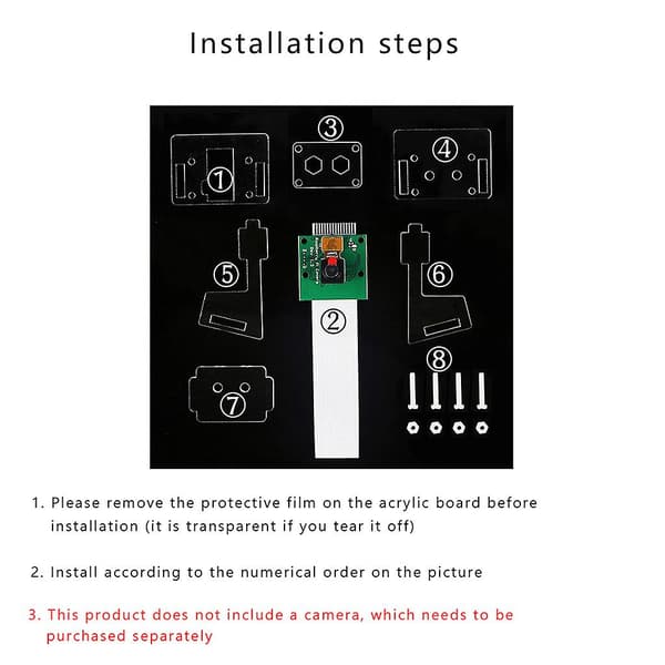 Akryl Kamera Holder Til Raspberry Pi 1-4 V2 Officiel Kamera
