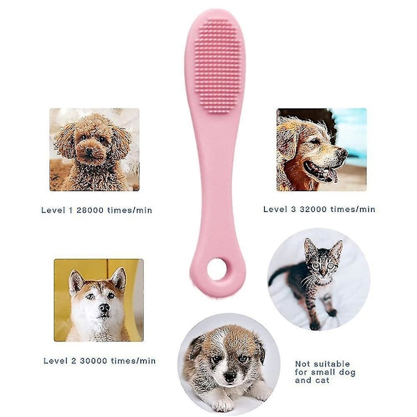 Pet Brush, Dobbeltsidig Kam For Katter Og Hunder Silicone brush rose red