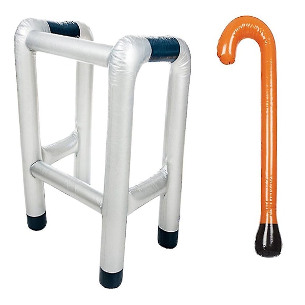 2 st uppblåsbara gåstolar Party Zimmer Frame Blow Walking Stick The Frame Blow Party Favor