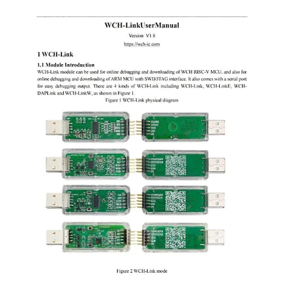 WCH LinkE Online Download Debugger Support WCH RISC-V Arkitektur MCU/SWD Interface ARM Chip 1 Ser