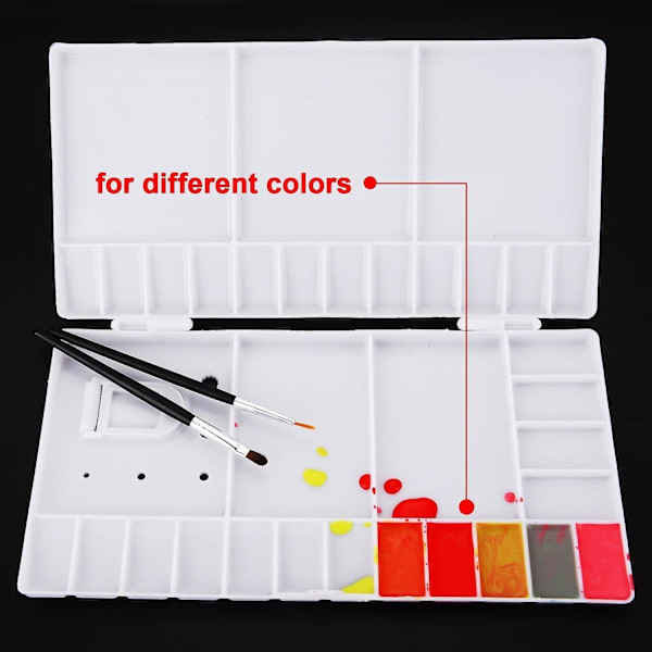 Akvarel 33 rum plastmalingspalette sammenklappelig palette til