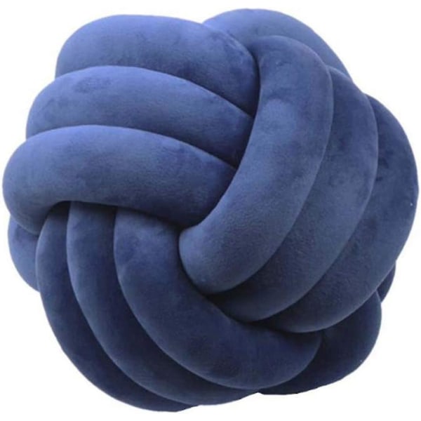 Knutkudde, knuten bollkudde, dekorativ, handgjord baby , mjuk plysch, 20 * 20 cm/marinblå