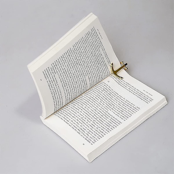 Bogmærke Anker Bogmærke, udsøgt metalbogmærke, kreativ sideklemme til kvinder, mænd, studerende, lærere, skoleartikler, gave (guld) (2
