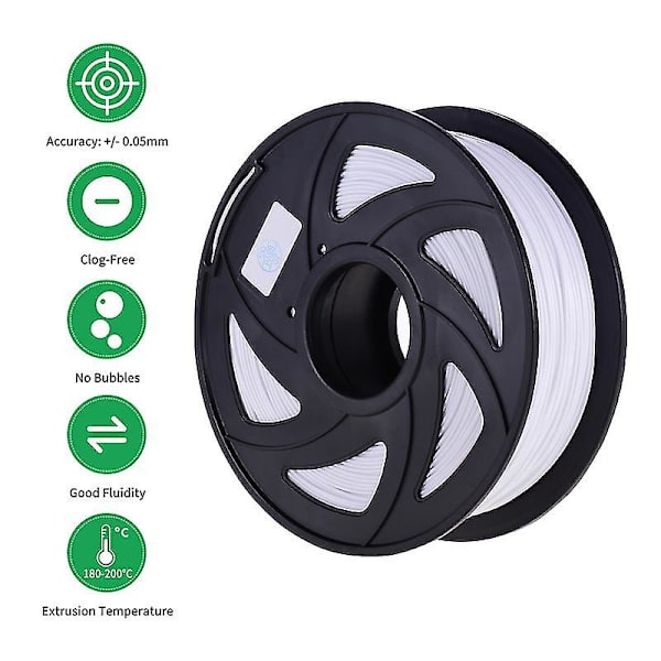Normal Pla 3d-printer filament - Miljøvenlige printforbrugsstoffer 1,75 mm diameter 1 kg (2,2 pund) spole dimensionel nøjagtighed +/- 0,05 mm regnbuefarve