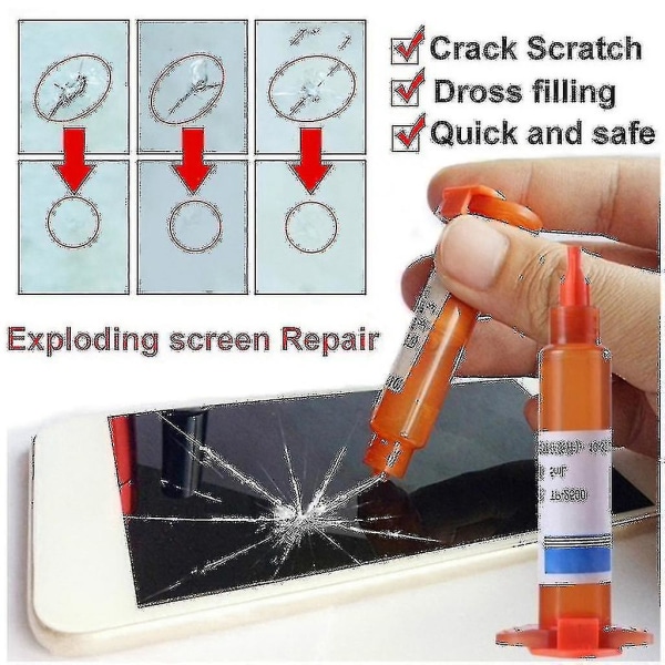 Selvklæbende lim Mobiltelefon reparationsværktøj til skærmreparation 2 stk 5ml