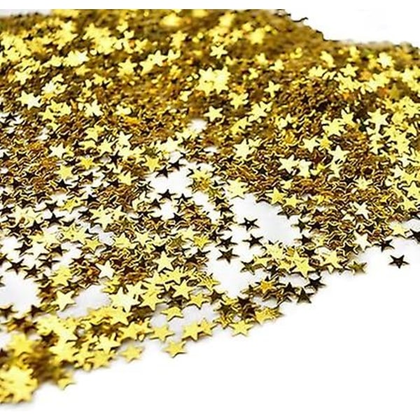 4000 stk Stjerneformet gylden konfetti