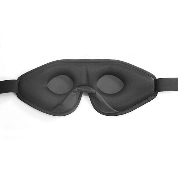 Oppgradert sovemaske og øyemaske for kvinner og menn, myk 3d-formet lycra-materiale øyemaske, 100 % lysblokkerende sovebriller for reise, lur, svart
