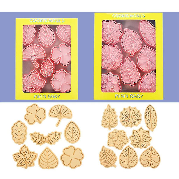 16 st/set Plastkakform Kakstämpel Diy Fondant Tårtform Kök