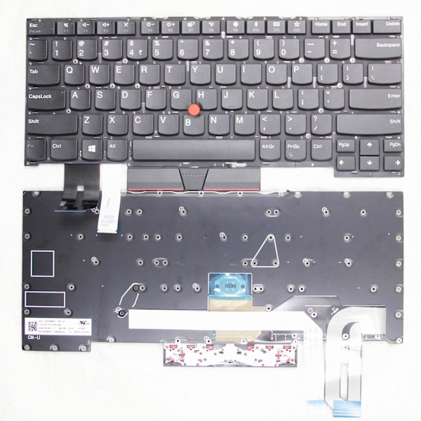 Nyt sort engelsk tastatur til bærbar computer til Thinkpad T490s T495s