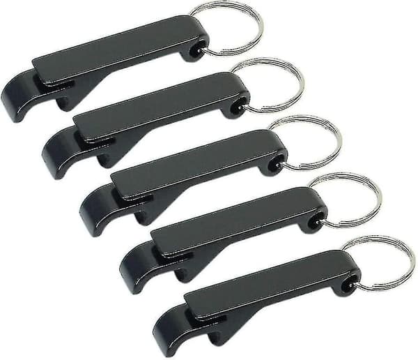 Yaju Pullonavaaja, Mini Tasku Olut Avaaja Monitoiminen Luova Pullonavaaja Avaimenperä (musta) (5 kpl)