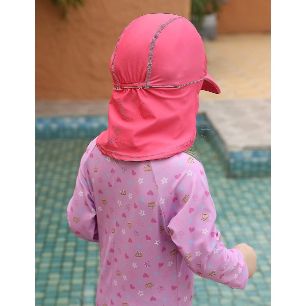 Baby toddler aurinkohattu Upf 50+ cap niskansuojaus säädettävät leukahihnat UV aurinkosuojahatut