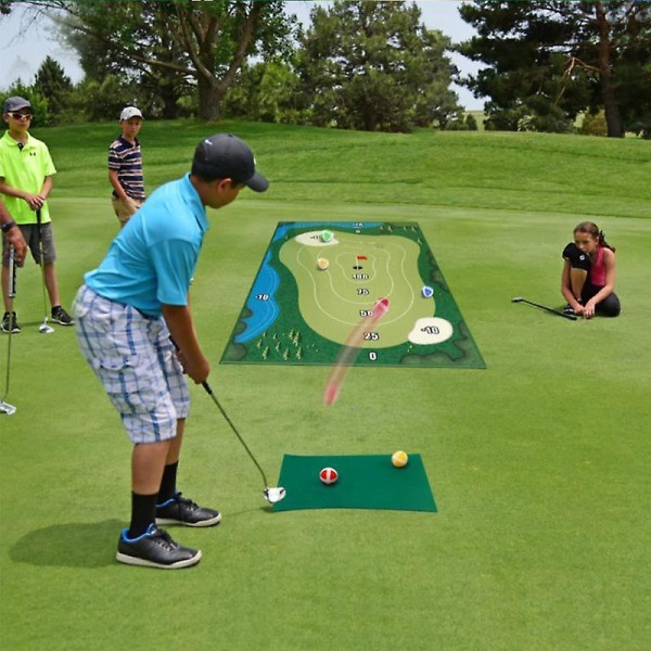 80 * 150 cm Golf Strike Träningsmatta Familj Golf Sticky Ball Game Sports Garden Golf