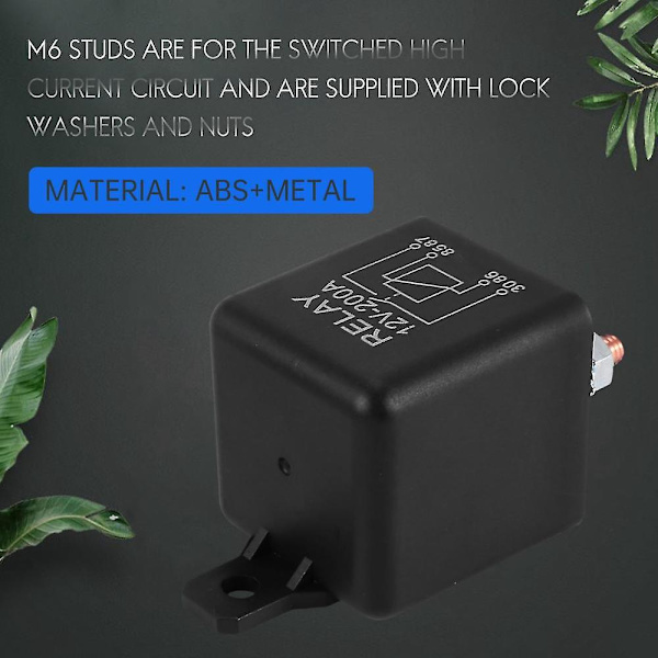 12v 200a Normalt åpen 4-pinners relé