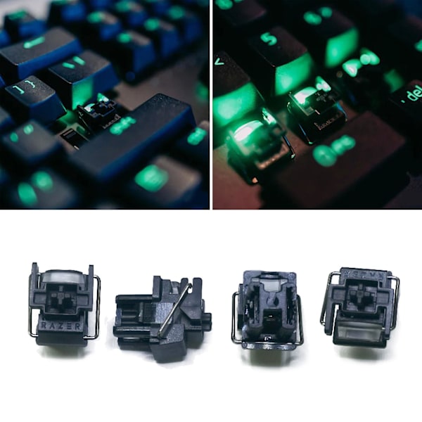 4 stk. sorte optiske brytere for Razer Huntsman Elite Hot Swap-bryter
