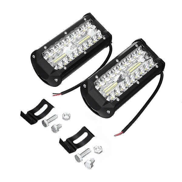 2 kpl työvalot Led 3 rivi 7\" Suuri kirkkaus nauha ajovalot