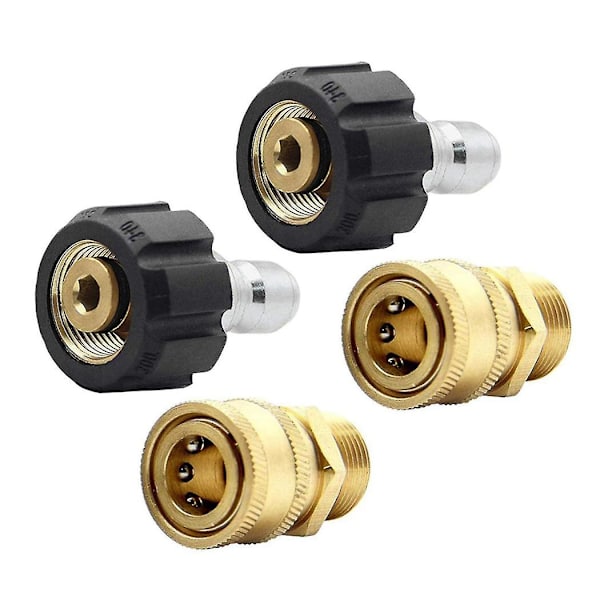 2x korkeapainepesurin sovitinsarja pikaliitäntäsarja, metrinen M22-15mm, Twis292