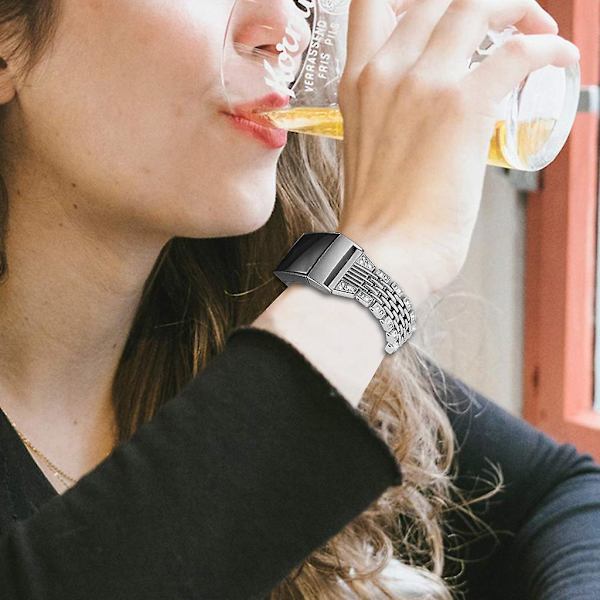 Handledsrem för Fitbit Charge 3 Smartwatch Armband Loop i rostfritt stål