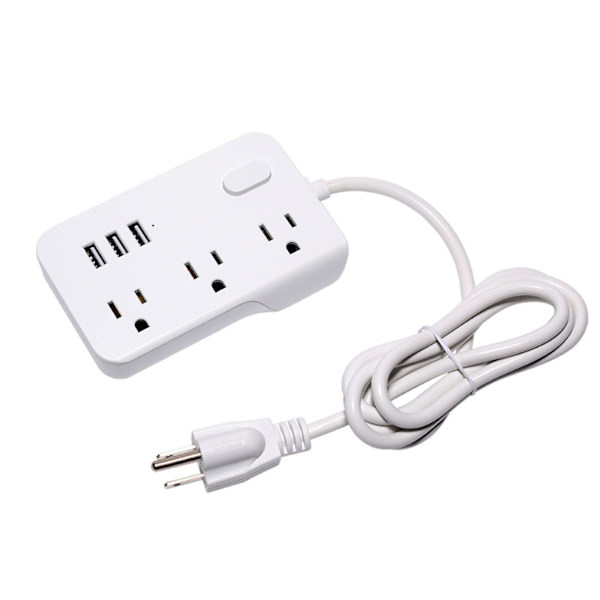 6 pistorasian jatkojohto 3-haarukalla 5 jalan jatkojohdolla 3 USB-porttia