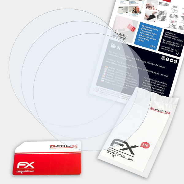 atFoliX 3x skyddsfolie kompatibel med Garmin Instinct Displayskyddsfolie klar