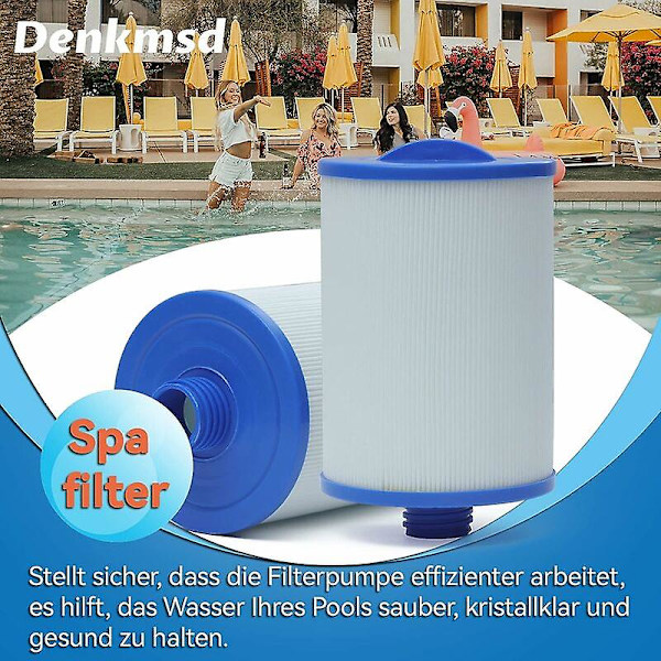 2-pakning Spa-filter, kompatibel med Unicel 6ch-940, kompatibel med Pww50p3, kompatibel med Waterway Front Access Skimmer og Filbur Fc-0359